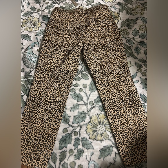 J.Crew Leopard Print Pants Size 32 Straight NWT Animal Print Statement Pants - Picture 4 of 5